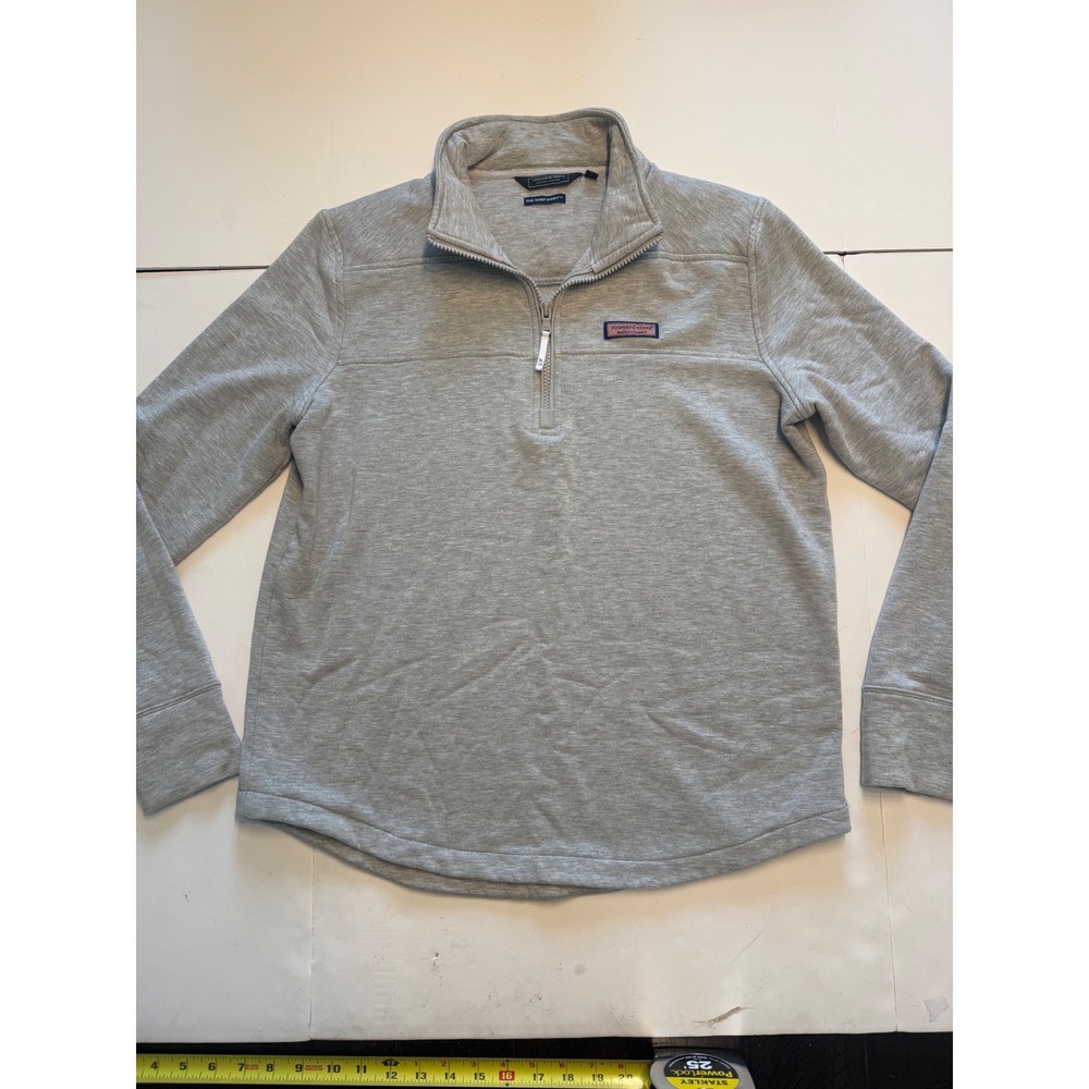 Vineyard Vines Mens Shep Shirt Quarter Zip Pullover Grey 2K001890 Size L